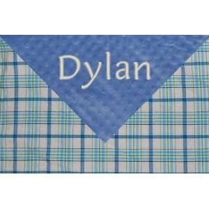  Personalized Plaid Cuddle Blanket Baby