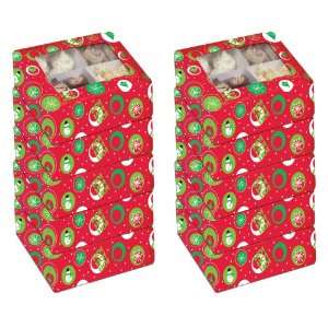  Christmas Print Cupcake Boxes with Window (10) Kitchen 