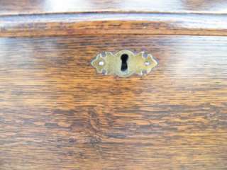 1895 Oak Ladies Drop Front Secretary Desk & Oval Mirror  