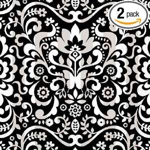 Design Butterfly Damask Black Luncheon Napkin, 20 per Bag, (Pack of 2 