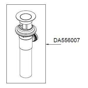   Metal Pop Up Drain Assembly with Lift Rod & Overflow Faucet Parts BN