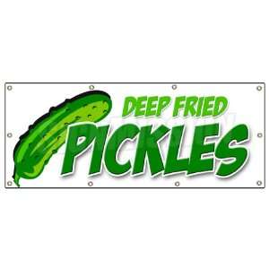  36x96 FRIED PICKLES BANNER SIGN deep pickle snack Patio 