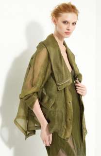 Donna Karan Collection Zip Front Organza Jacket  