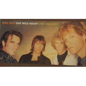 Bon Jovi   One Wild Night   24x12 Doublesided Poster   Rare