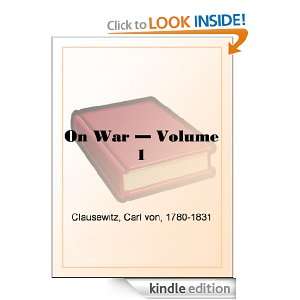 On War   Volume 1 Carl von Clausewitz  Kindle Store