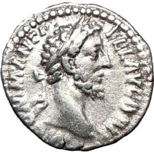 COMMODUS w branch & scepter 187AD Rare Authentic Ancient Silver Roman 