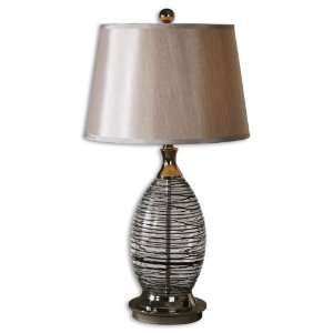 Uttermost 30.5 Inch Aiesha Table Lamp In Glass Body w/ Black Sugar 