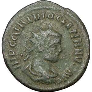 DIOCLETIAN 286AD Authentic Genuine Ancient Roman Coin JUPITER Victory 