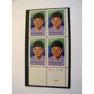  US Postage Stamps, 1992, Dorothy Parker, S# 2698, Plate 