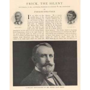  1907 Businessman Henry Clay Frick illustrated Everything 