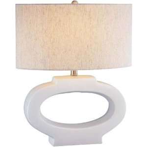   Ceramic Table Lamp   Jackie Collection White Finish