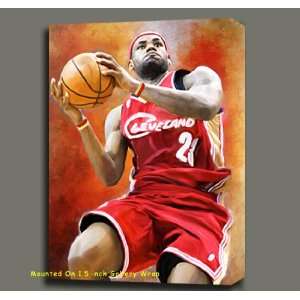  Lebron James NBA Basketball Original Digital Oil Painting 