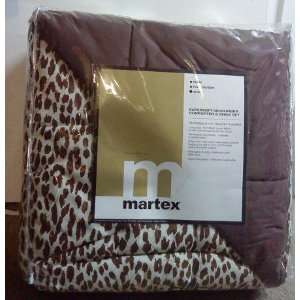 Martex Full/Queen Supersoft Microfiber Comforter & Shams Set Leopard 