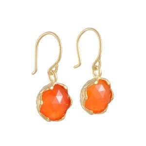  KATIE DIAMOND  Carnelian Ruby Rose Earring Jewelry