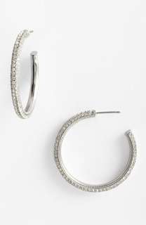 Nadri Small Pavé Bombe Hoop Earrings  