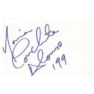  MARIA CONCHITA ALONSO Signed Index Card In Person 