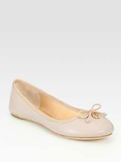 Tory Burch   Chelsea Leather Bow Logo Ballet Flats