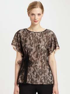RED Valentino   Chantilly Lace/Point dEsprit Tee