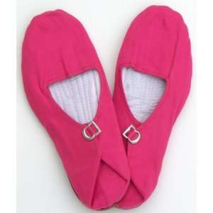 One Pair Womens Cotton Chinese Mary Jane Shoes (FUCHSIA/PINK), Size 