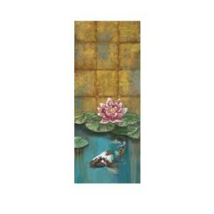  Golden Koi II Giclee Poster Print by Selina Werbelow, 8x24 