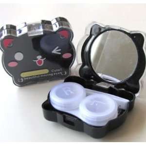    Bobo Cute Black Cat Neko Contact Lens Case 