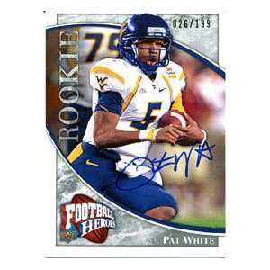 Pat White Autographed / Signed 2009 Upper Deck Card