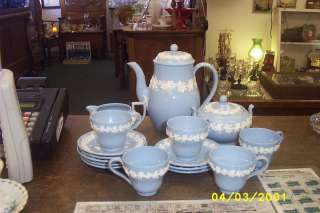 Wedgwood Queens Ware CC on Lavender 19 pc Coffee Set  