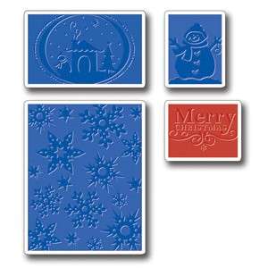 Sizzix   Textured Impressions   Embossing Folders   Christmas Set 