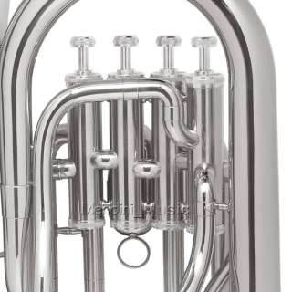 NEW 4 STAINLESS VALVES NICKEL PLATED Bb EUPHONIUM +CASE  