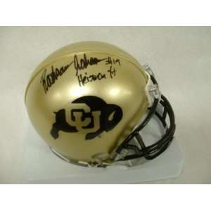 Rashaan Salaam autographed Colorado mini helmet inscribed Heisman 94
