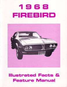 1968 PONTIAC FIREBIRD Facts & Features Sales Brochure  