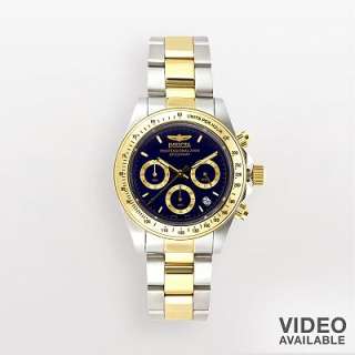 Invicta Speedway 18k Gold Over Stainless Steel and Stainless Steel 