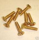 Strat Pickup Mounting Screws Gold 8 pk 6 32 x 5/8 Oval Head 2113160