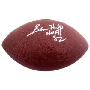  Autographed Sam Huff Football   HOF 82 COA   Autographed 