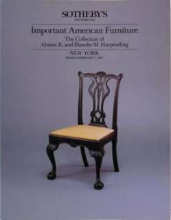   ANTIQUE COLONIAL FEDERAL FURNITURE  HARPENDING COLLECTION 1985  