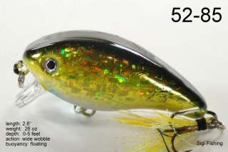 Holographic 2.2 Bass Trout Topwater Fishing Lure Bait  