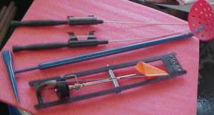 Polar tip up ice fishing scoop rods rod Lot chisel  