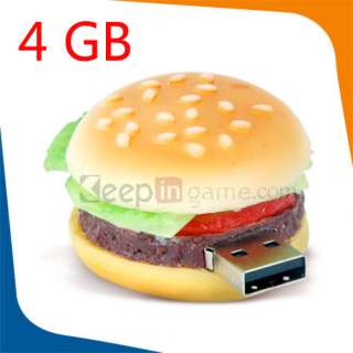 4GB Fashion HAMBURGER USB 2.0 Flash Memory Drive Stick  