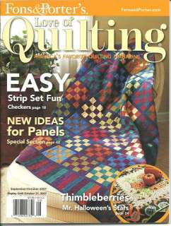 Fons & Porters Love of Quilting Magazine Sept Oct 2007  