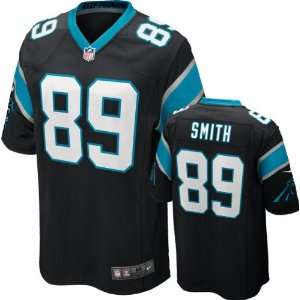 Steve Smith Jersey Home Black Game Replica #89 Nike Carolina Panthers 