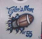 FOOTBALL MOM AIRBRUSH TEE PERSONALIZED ADULT  S,M,L,XL items in TONYS 