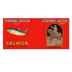 Stonewall Jackson Brand Salmon Label Collections Premium Poster Print 