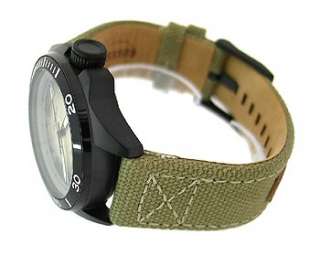 Fossil Men Sporty JR1154 Cream Dial & Green Strap Watch  
