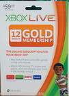   Xbox LIVE 12 Month Gold Membership Subscription Card 