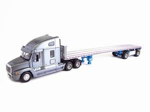 Freightliner Century Tractor w/ East Flat Bed Trailer   GRAY   1/50 