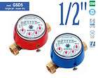   WATER METER 5/8 5/8 x 1/2 DIRECT VISUAL READ CUBIC FEET