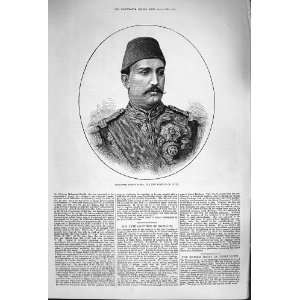  1879 PORTRAIT MOHAMMED TEWFIK PASHA KHEDIVE EGYPT