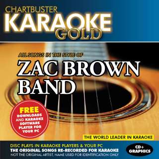   Gold CB13055 13055   Zac Brown Band   Karaoke CD+G/+G  