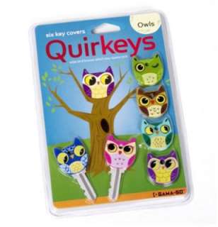 Gama Go   (6) Quir Keys Owl Key Cap Covers keychain NEW  