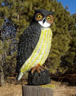CARRY LITE GREAT HORNED OWL DECOY CROW HUNTING GARDEN SCARECROW 20 